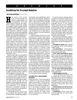 Guideline for Drumset Notation
