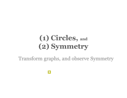 (1) Circles, and (2) Symmetry