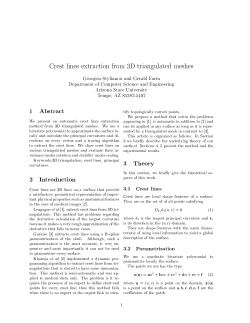 Crest lines extraction from 3D triangulated meshes 1 Abstract 2