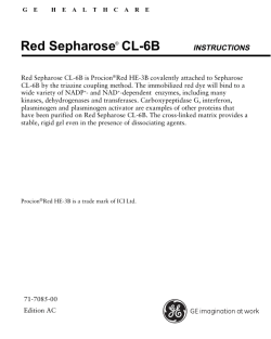 マニュアル Red Sepharose CL-6B