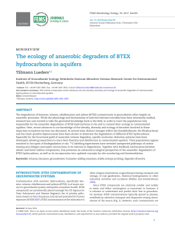 The ecology of anaerobic degraders of BTEX hydrocarbons in aquifers
