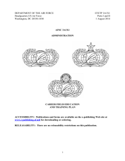 DEPARTMENT OF THE AIR FORCE Headquarters US Air Force