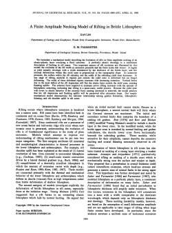 A Finite Amplitude Necking Model of Rifting in Brittle Lithosphere