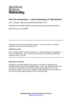 A Short Etymology of `Blockbuster`