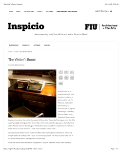 The Writer`s Room | Inspicio
