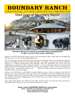 Boundary Ranch has teamed up with Mad Dogs and Englishmen to