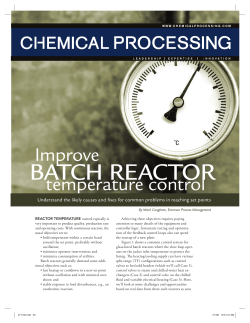 Improve Batch Reactor temperature control