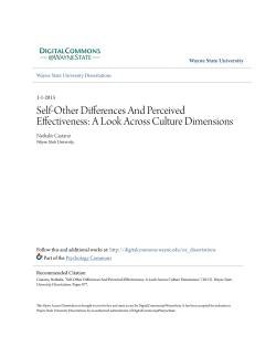 Self-Other Differences And Perceived Effectiveness