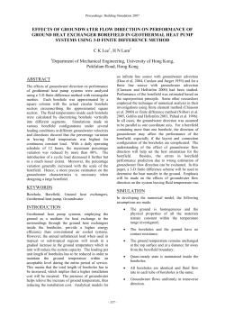effects of groundwater flow direction on performance of ground heat