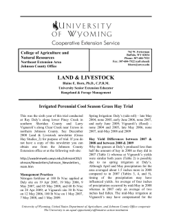 Irrigated Perennial Cool Season Grass Hay Trial