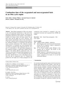 Combustion time of the oxygenated and non