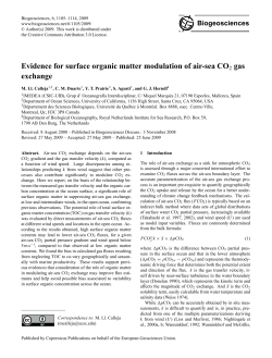 Evidence for surface organic matter modulation of air