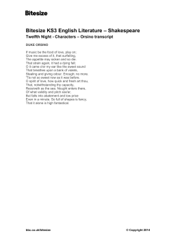 Bitesize KS3 English Literature &ndash; Shakespeare