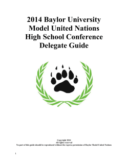 2014 Baylor University Model United Nations High School