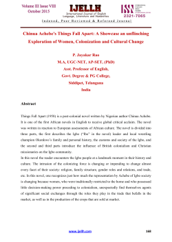 Chinua Achebe`s Things Fall Apart: A Showcase an