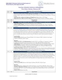 P.R.I.M.E. FINANCE ANNUAL CONFERENCE
