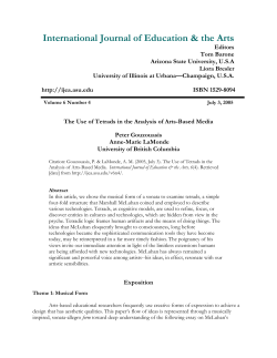 The use of tetrads in the analysis of arts