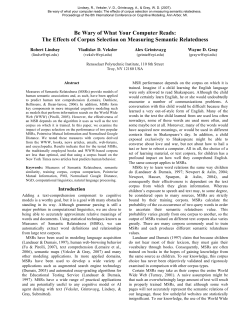 Be Wary of What Your Computer Reads: The Effects of Corpus
