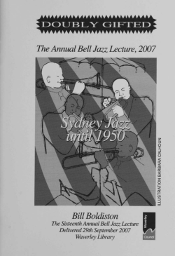 The Annual Bell Jazz Lecture, 2007 Bill Boldiston