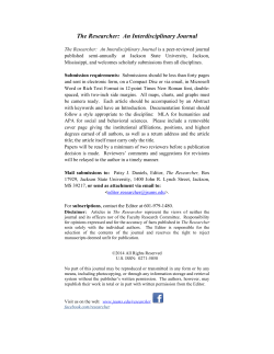 Spring 2014, Volume 27, Number 1