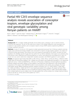 Partial HIV C2V3 envelope sequence analysis