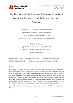 The First Globalized Economy: Privateers, Joint