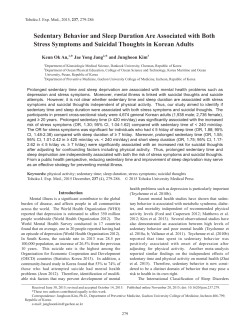 Sedentary Behavior and Sleep Duration Are Associated with Both