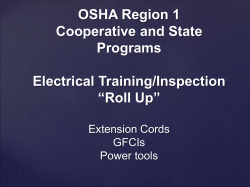 Electrical Cords, Power Tools, GFCIs