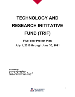 TECHNOLOGY AND RESEARCH INITITATIVE FUND (TRIF)
