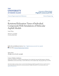 Rotational Relaxation Times of Individual Compounds With