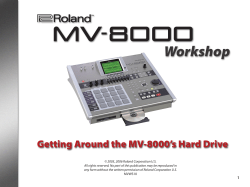 MVWS10&mdash;Getting Around the MV-8000`s Hard Drive - Roland
