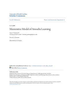 Memristive Model of Amoeba Learning