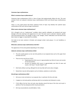 Cutaneous lupus erythematosus