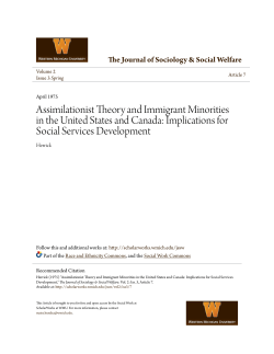 Assimilationist Theory and Immigrant Minorities in the United States
