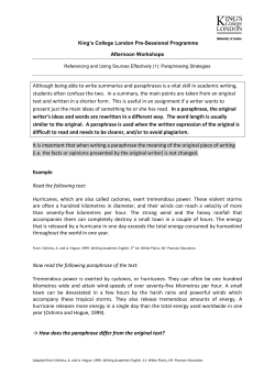 Paraphrasing Strategies - KEATS