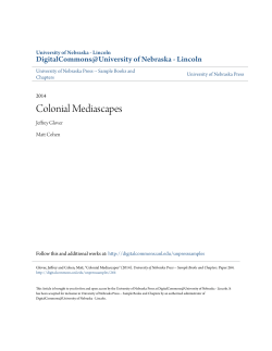 Colonial Mediascapes - DigitalCommons@University of Nebraska