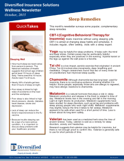 Sleep Remedies - Diversified Insurance Solutions