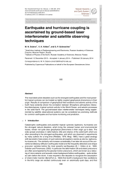 Earthquake and hurricane coupling is ascertained by ground