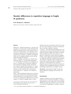 Gender differences in repetitive language in
