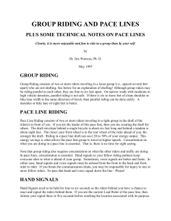 group riding and pace lines