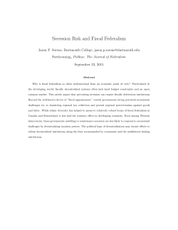 Secession Risk and Fiscal Federalism