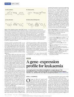 A gene-expression profile for leukaemia