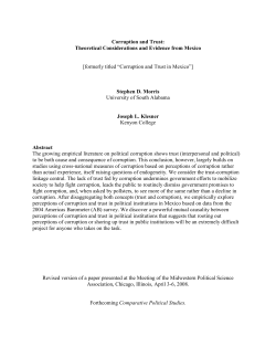 Corruption and Trust - Vanderbilt University