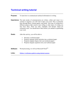 MIT - Technical Writing Tutorial