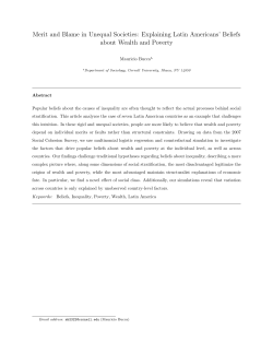 Merit and Blame in Unequal Societies: Explaining Latin Americans