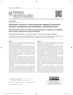 Information systems in clinical pharmacy applied to parenteral
