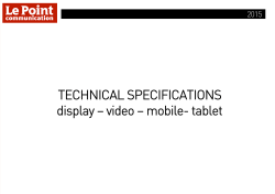 TECHNICAL SPECIFICATIONS display &ndash; video &ndash; mobile