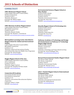 2013 Schools of Distinction List