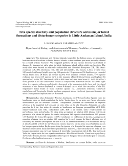 Tree species diversity and population structure across major forest