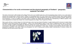 Fact Sheet: Arctic Environments